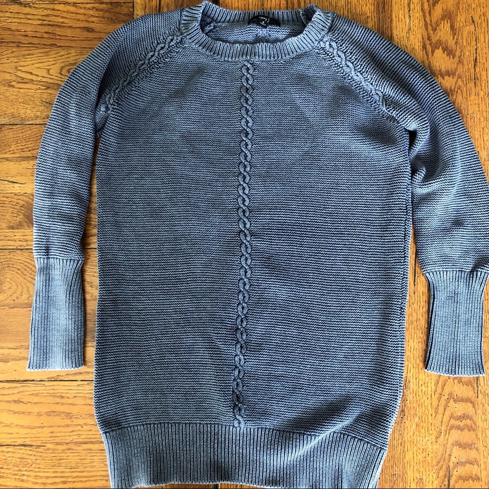 Very J Blue Tunic Sweater, Size Small